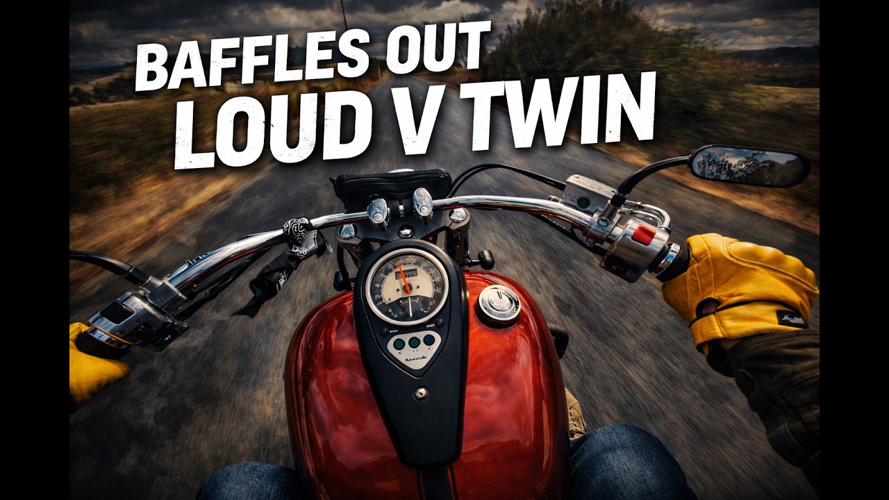 Loud V Twin on Country Road | Vulcan 900 Baffles Removed POV