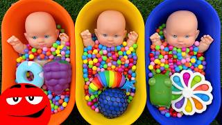 Sorting Colorful Beads with Cute Baby Dolls -Satisfying Video | 137 | Ghentalin screenshot 4