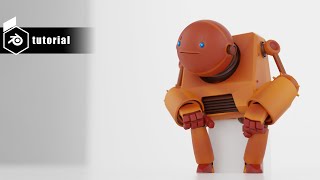 blender 3.0  Toon robot  modeling, rigging, animation
