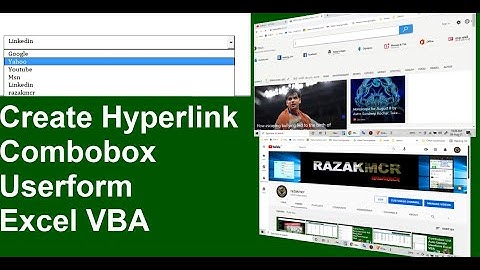 How to Create Hyperlink Combobox Userform  Excel VBA