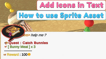 Unity add icons into a String or Text | How to use Sprite Asset in Text Mesh Pro