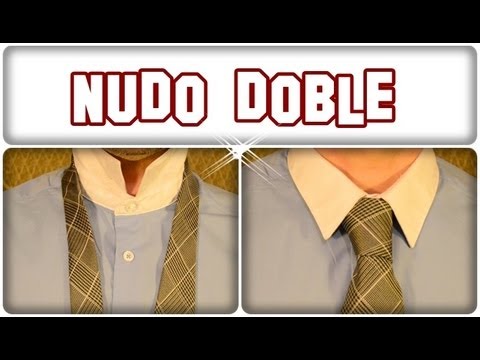 Cómo hacer un nudo de corbata doble a paso primera vez. Fácil rápido - YouTube