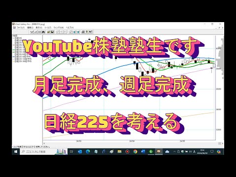 YouTube株塾塾生です　月足完成、週足完成　日経225を考える