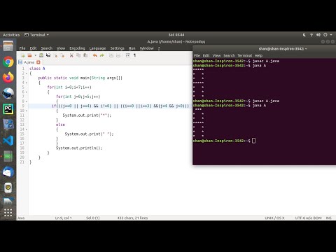 java program printing star in A shape