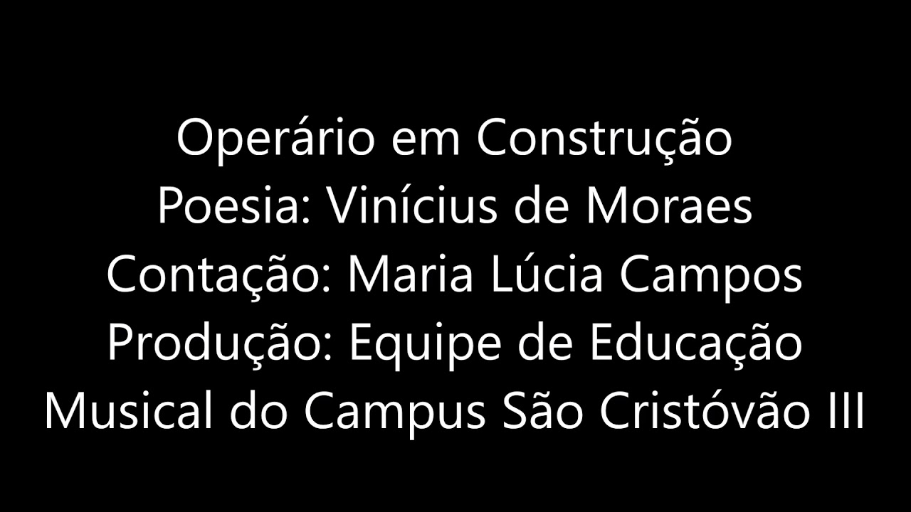Encontre O Poema O Operário Em Construção