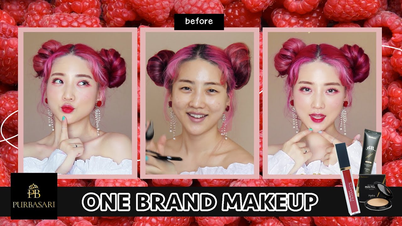 🧚 MAKEUP ini bikin aku LANGSING!!! PURBASARI ONE BRAND MAKE UP TUTORIAL | PINKY DAILY KOREAN LOOK