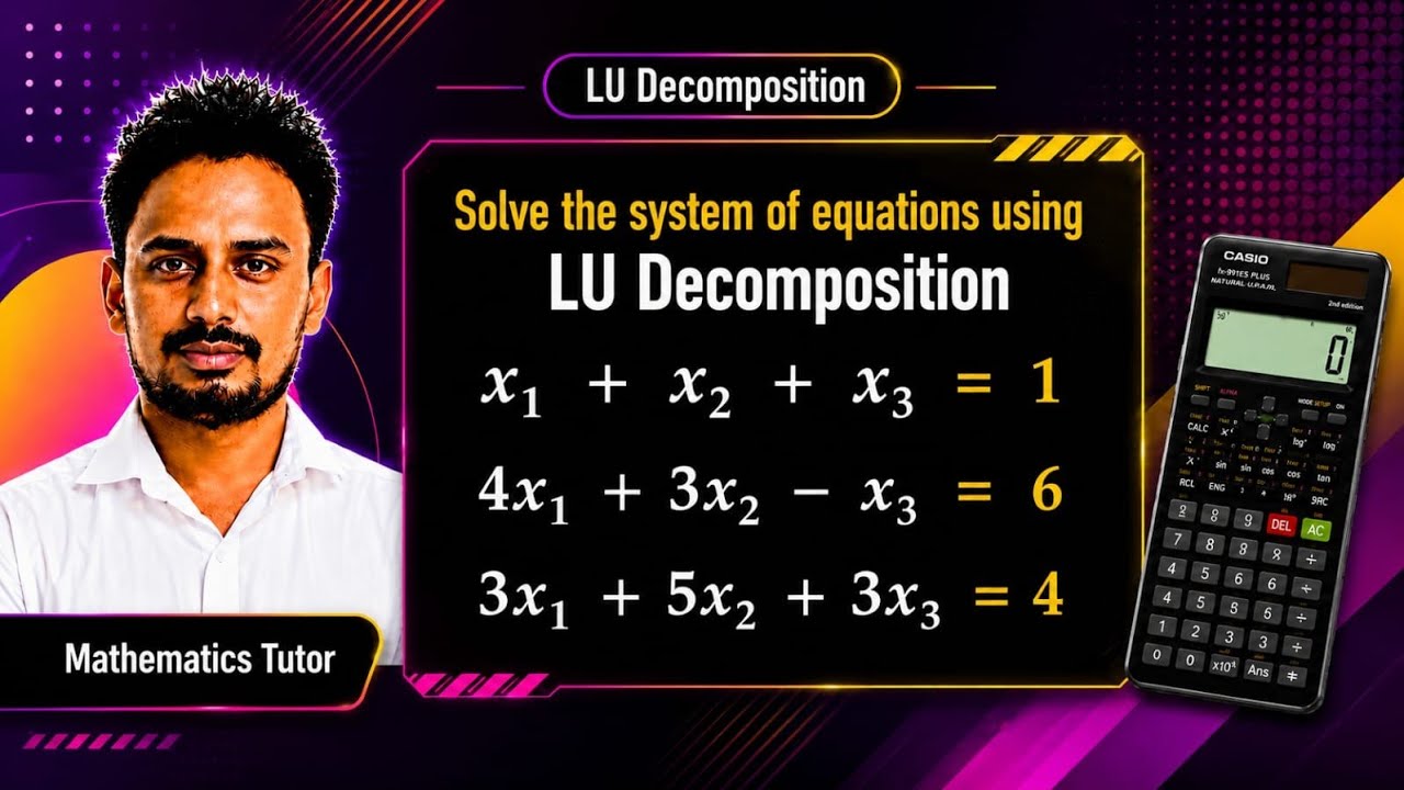 VTU Exam Question | LU Decomposition Method (L and U Matrices) - YouTube