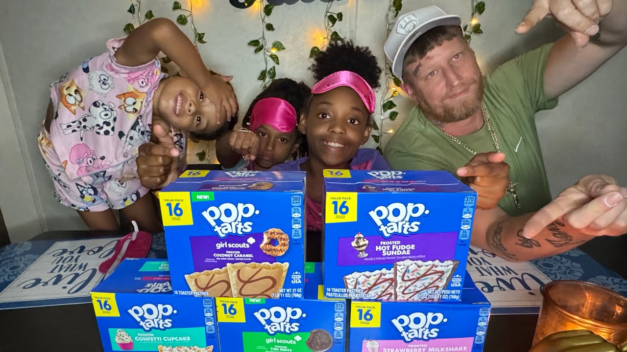 Trying all *NEW* pop tart flavors! W/ Dad 
