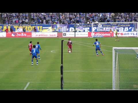 2012 J2 第42節 ファジアーノ岡山 山形戦 前半上條選手から澤口選手