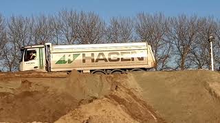 21-12-2021 Zand Aanvoeren Bij De Polderweg T.b.v. Verbreding A9 Bij Ouderkerk Ad Amstel