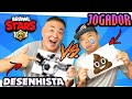 🎨 ARTISTA vs 🎮 JOGADOR | Tentando DESENHAR Brawl Stars!!! | Quem ganha?!