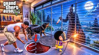 Franklin Builds A Secret Bunker To Save Shinchan From Serbian Dancing Lady! | GTA 5 Bangla Gameplay screenshot 1
