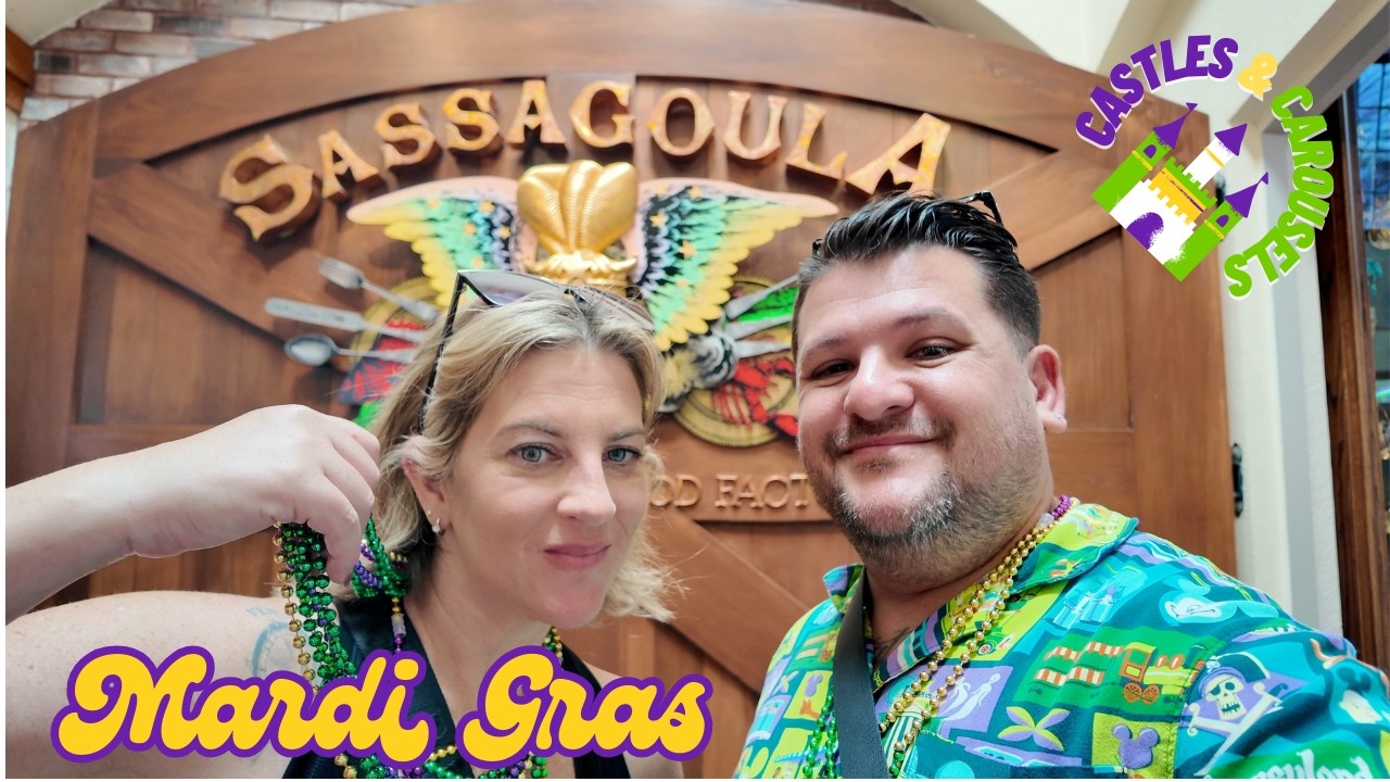 Join @CastlesandCarousels for #MardiGras2026 at #Disneys #PortOrleansFrenchQuarter ! #wdwlocal