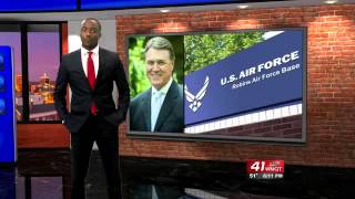 Senator David Perdue tours Robins Air Force Base