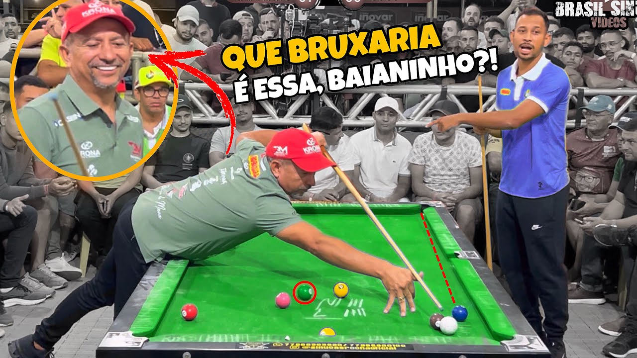 “MOLEQUE NOVO, APETITOSO” BAIANINHO ÍNTIMA ADVERSÁRIO NO PANO VERDE!