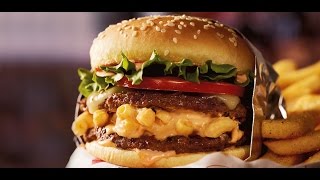 Red Robin Buzz Mac N' Cheese Tavern Double Burger Review - CarBS