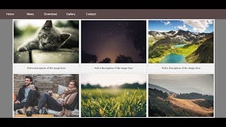 Website layout with image gallery using HTML and CSS screenshot 2