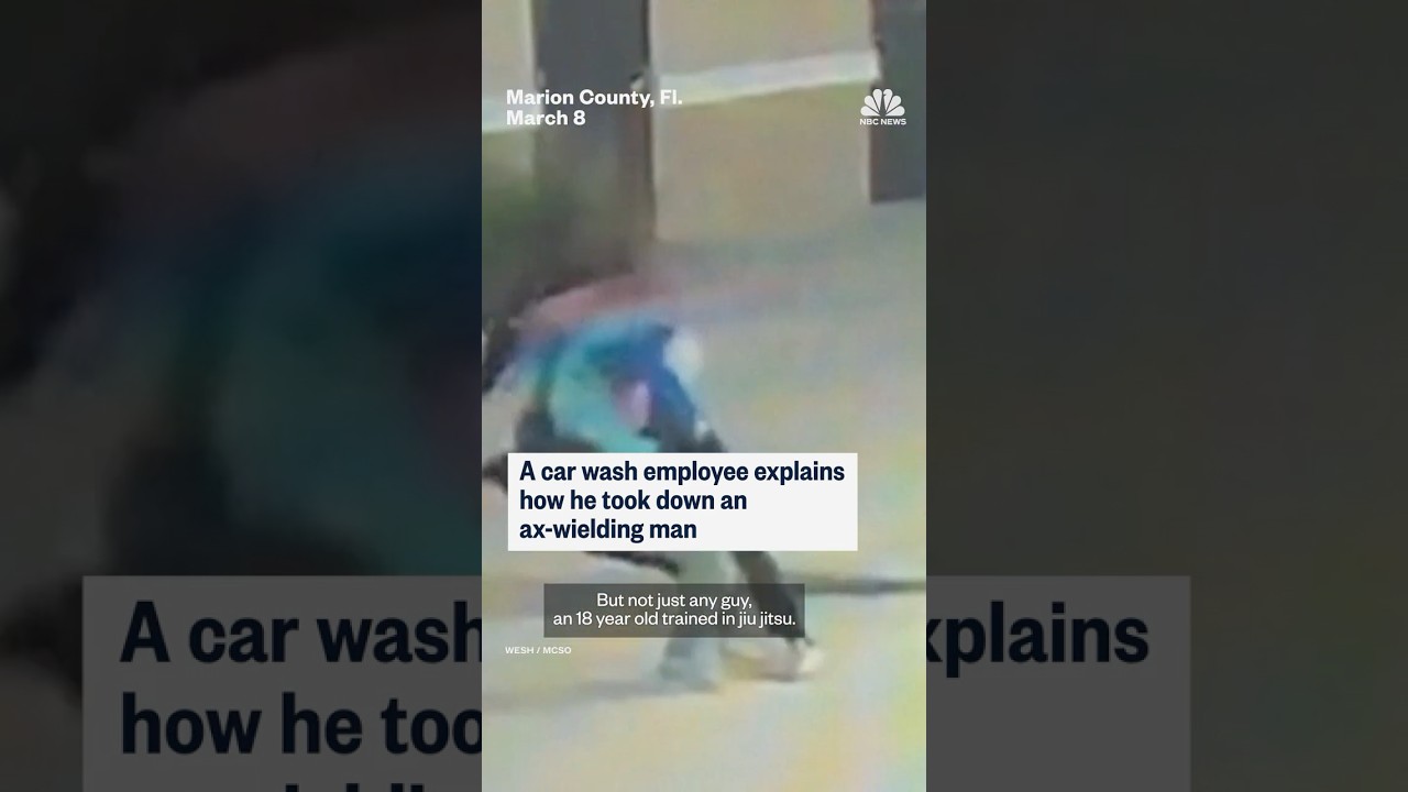 A car wash employee explains how he took down an ax-wielding man