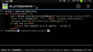 Select File From Terminal