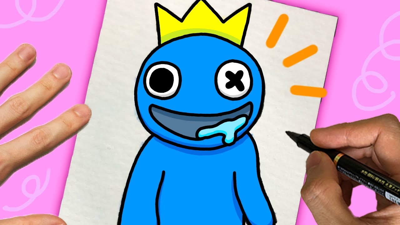 Roblox】How to draw Rainbow Friends Blue | step by step - YouTube