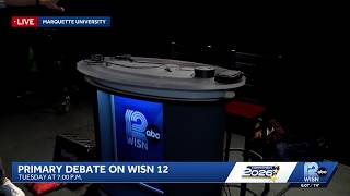 Stage is set for Tuesday night's Democratic primary debate for governor on WISN 12