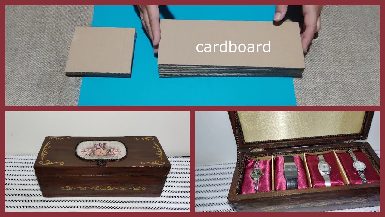 AMAZING! TURN CARDBOARD INTO YOUR WATCH BOX YouTube