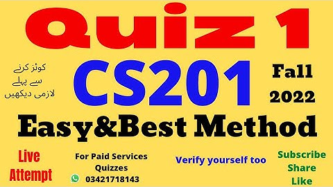 cs201 quiz 1 fall 2022| cs201 quiz 1 solution fall 2022| cs201 quiz 1 2022 cs201 quiz1 solution 2022