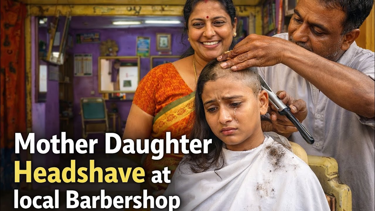 Mother Daughter Headshave at Local Barbershop. PART 1. My headshave Story. Bald Girl. 