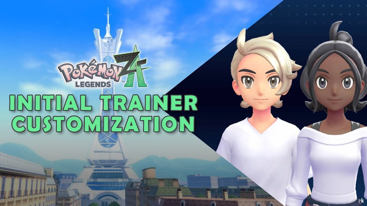Initial Trainer Customization in Pokémon Legends: Z-A