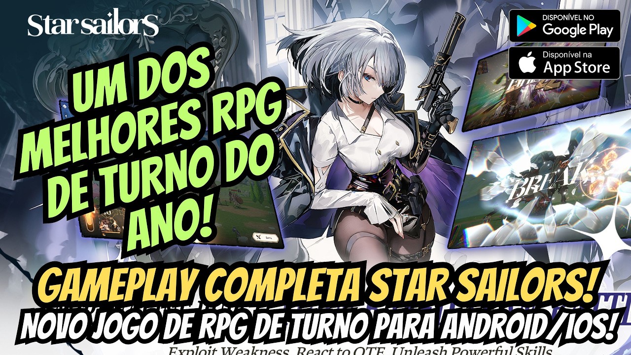 ⭐UM DOS MELHORES RPG DE TURNO DO ANO! Gameplay Star Sailors: O Novo RPG ...