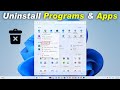How to Uninstall An App in Windows 11