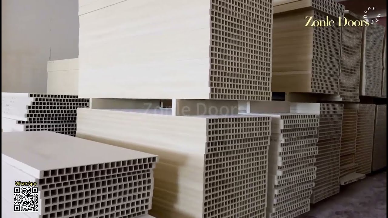 Factory Tour: Wood Plastic Composite Full Wpc Waterproof Painting Door Frame and Door sets-ZonleDoor