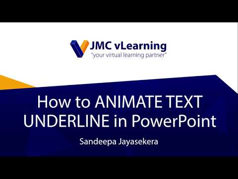 How to use Underline Effect in PowerPoint