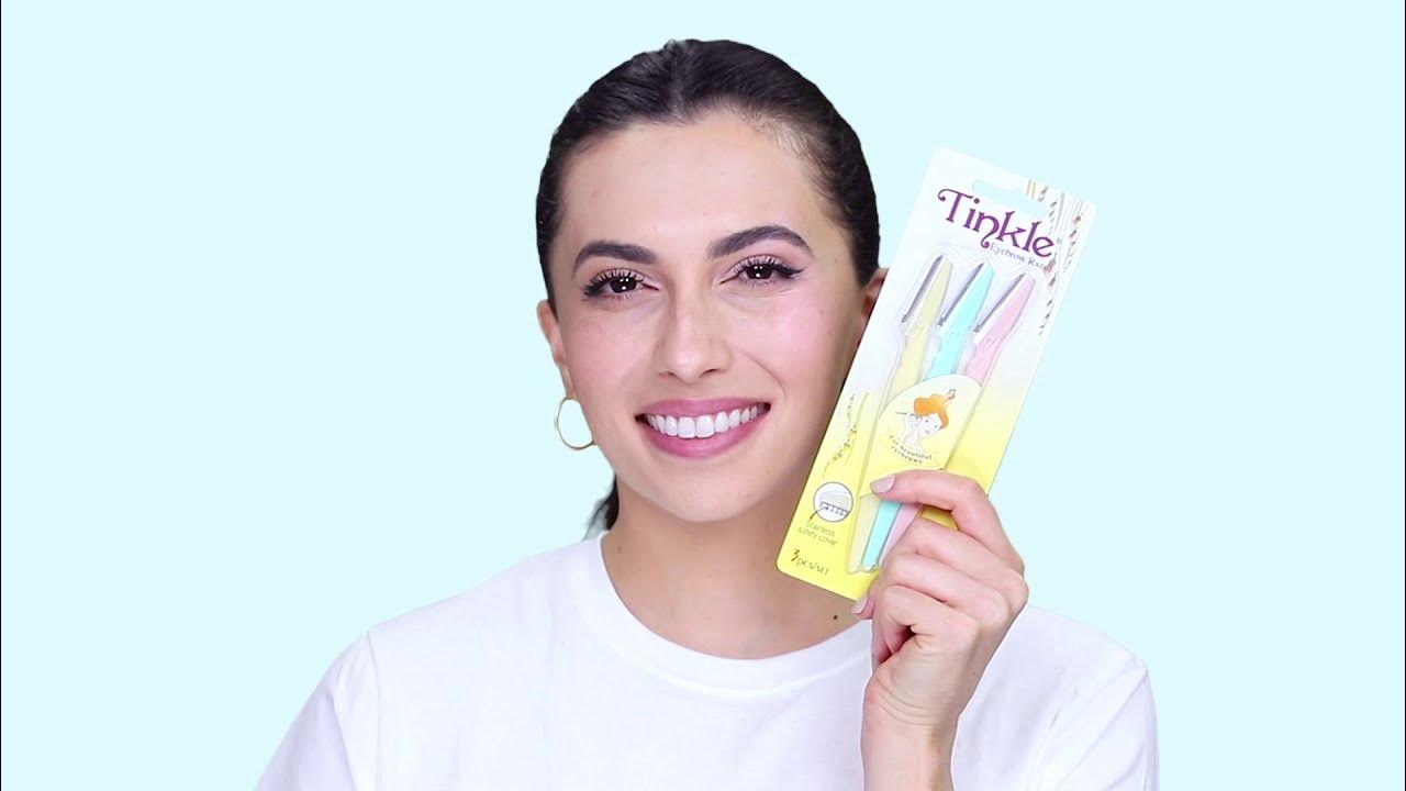 How to use Tinkle Dermaplaning Eyebrow Razors YouTube