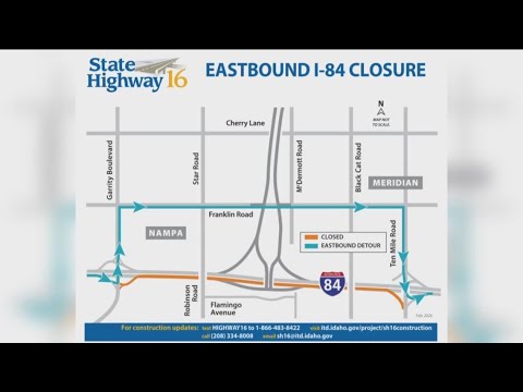 Expect overnight closures on I-84 near Highway 16 overpass