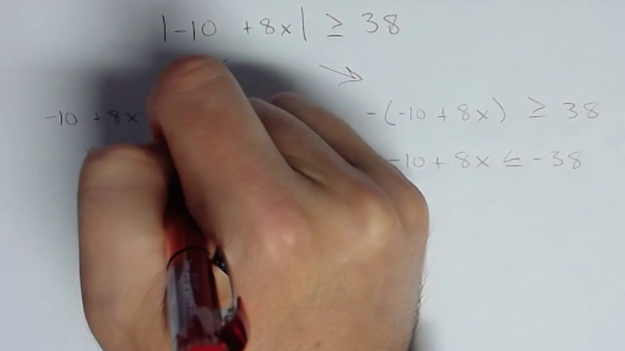 College Algebra Solving an Absolute Value Inequality Example 1 - YouTube
