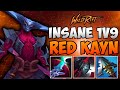 Wild Rift: COMPLETE 1V9 WITH RED KAYN!!