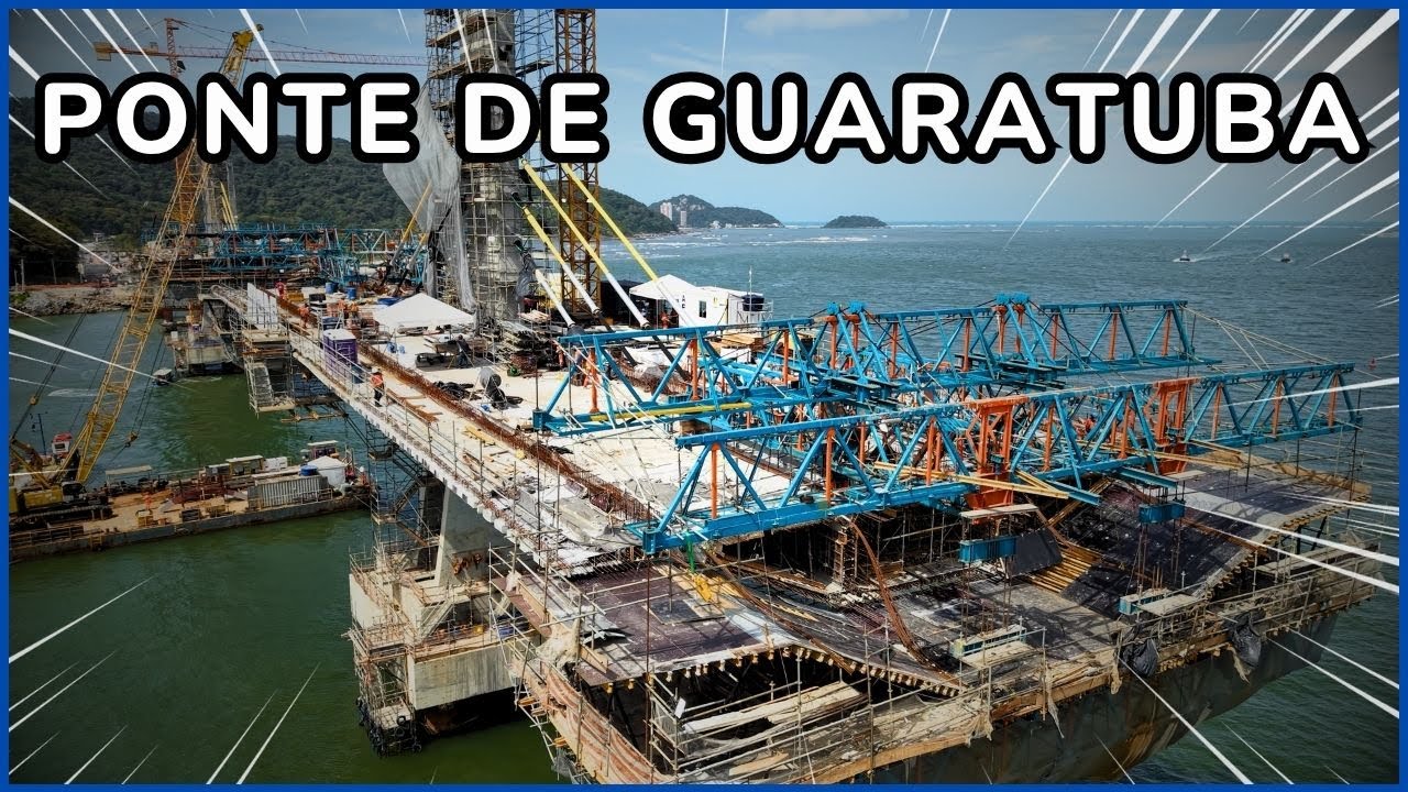 🌉PONTE DE GUARATUBA E SEUS ACESSOS | Balsa Encalhada e 5º Par de Estais Instalados no Apoio 4