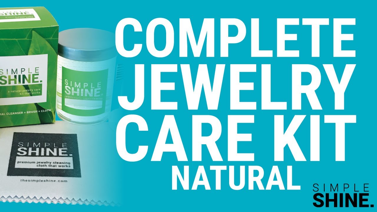 Complete 100 All Natural Jewelry Cleaning Kit Polishing Cloth, Brush