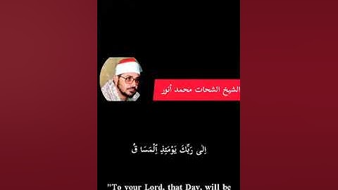 سورة القيامة الشيخ الشحات محمد أنور