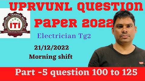 UPRVUNL TG2 QUESTION PAPER|| 21 DECEMBER 2022 || MORNING SHIFT PART-5 byEr s n sir