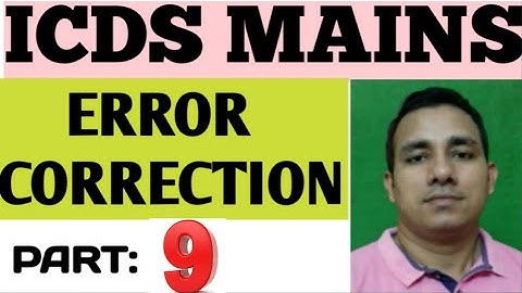 Error correction for icds