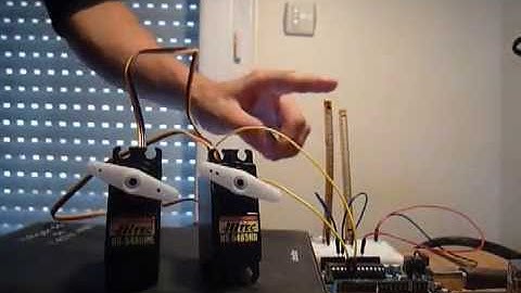 Servomotor Control by variable resistors