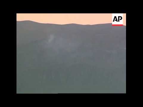 Cobra attack helicopters fire rockets into Kurdish rebel positions