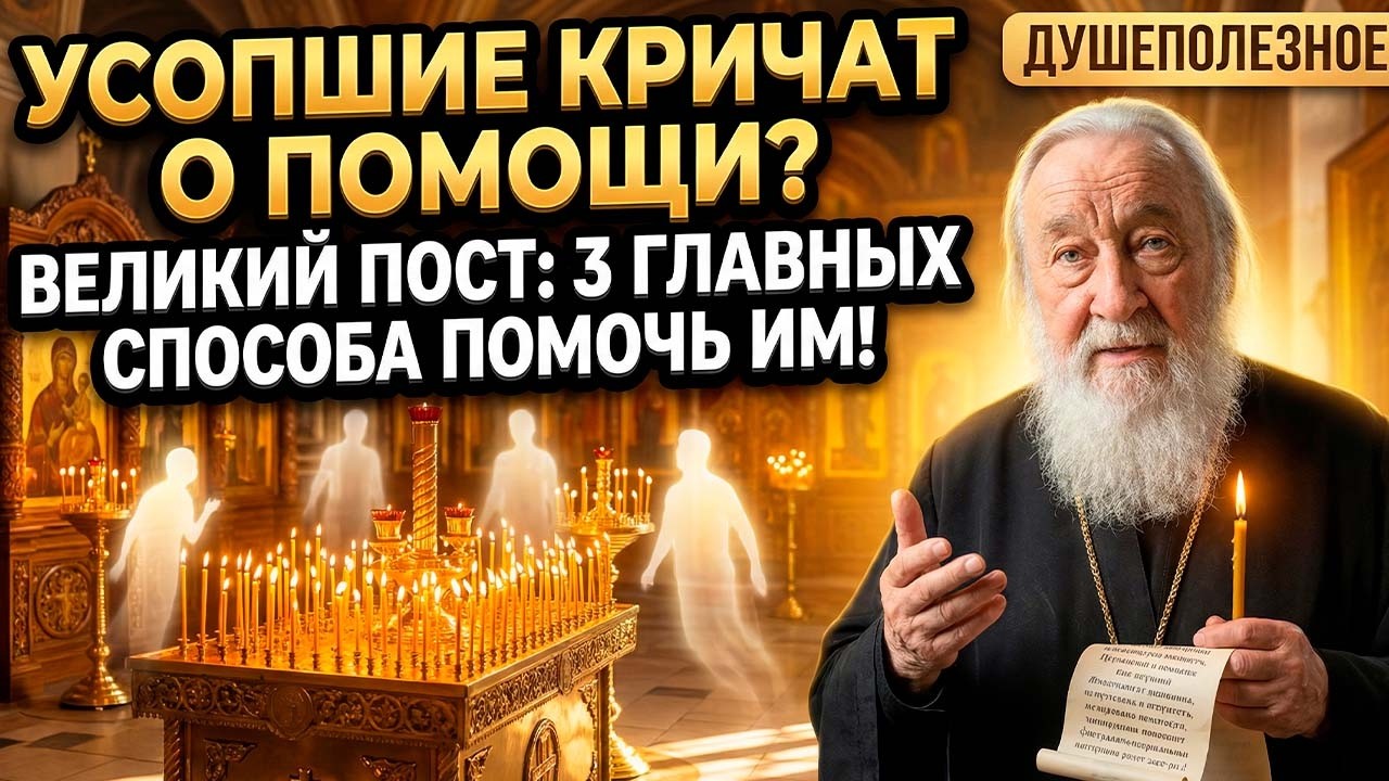 ВЕЛИКИЙ ПОСТ — усопшие родные ОСОБЕННО нуждаются в вас! Что сделать, чтобы облегчить их участь