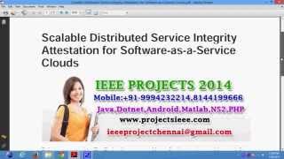 Scalable Distributed Service Integrity Attestation for Software as a Service Clouds