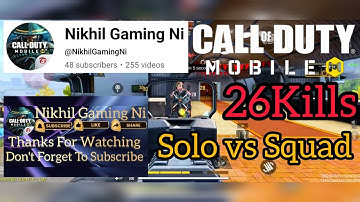 Solo vs Squad - 26 Kills With IGNITER CLASS - KRAI Map-Battle Royale - Call of Duty Mobile-Gameplay.