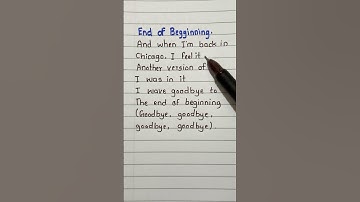 Thumbnail of End of beginning #lyricsvideo #lyrics #song #songlyrics #endofbeginning #djo #trending #viral