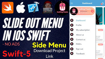How to Make Slide Out Menu with Swift-5 in Xcode 11 | Side Menu in Swift iOS -SWRevealViewController