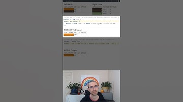 NOT IN & NOT EXISTS Antijoins - SQL in 60 seconds #shorts